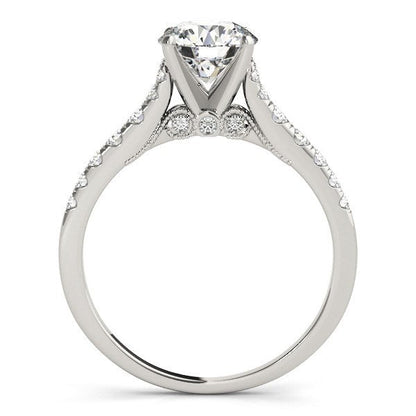 14k White Gold Diamond Engagement Ring With Single Row Band (1 3/4 cttw) Bids.com