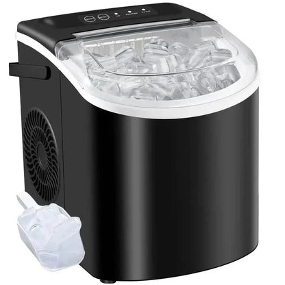 Countertop Portable Ice Maker – 26lb/24h, 9 Cubes/6min, Black DailySale
