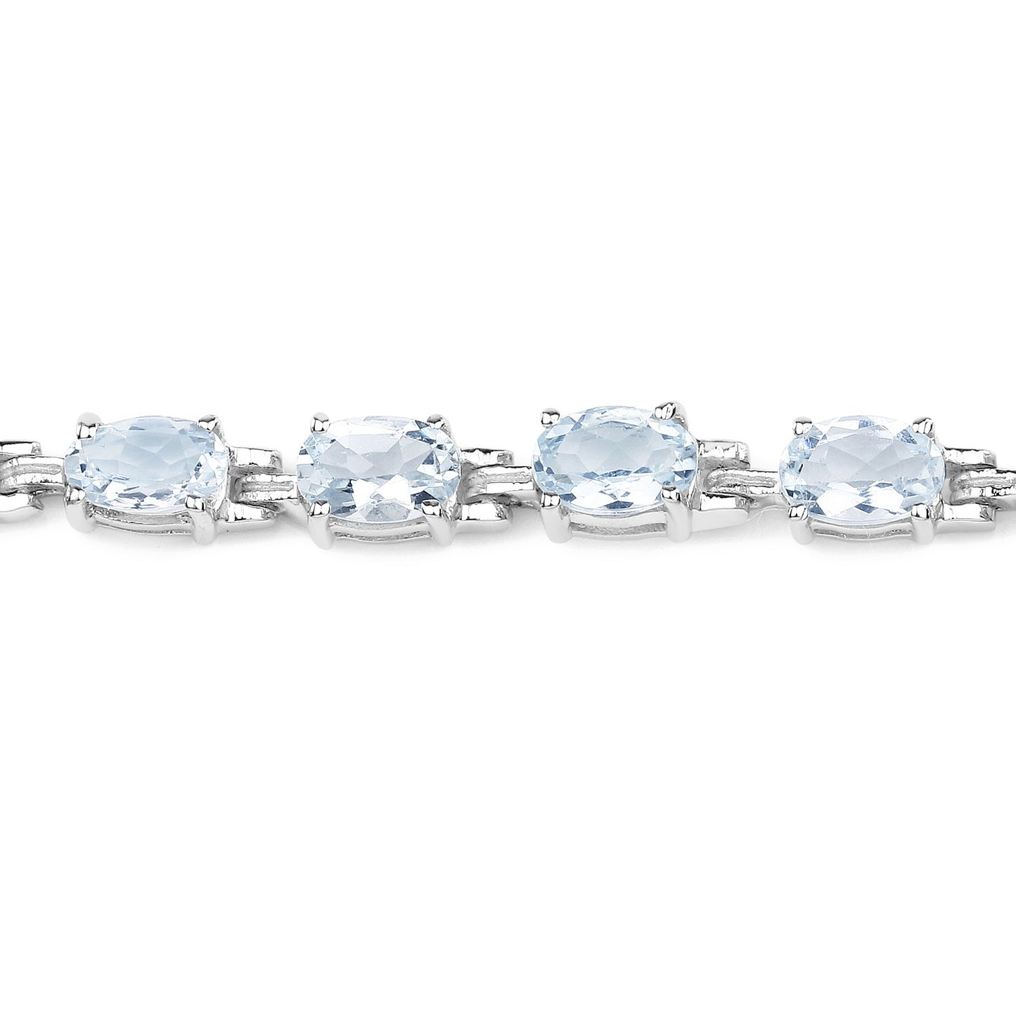 8.80 Carat Genuine Aquamarine .925 Sterling Silver Bracelet Bids.com