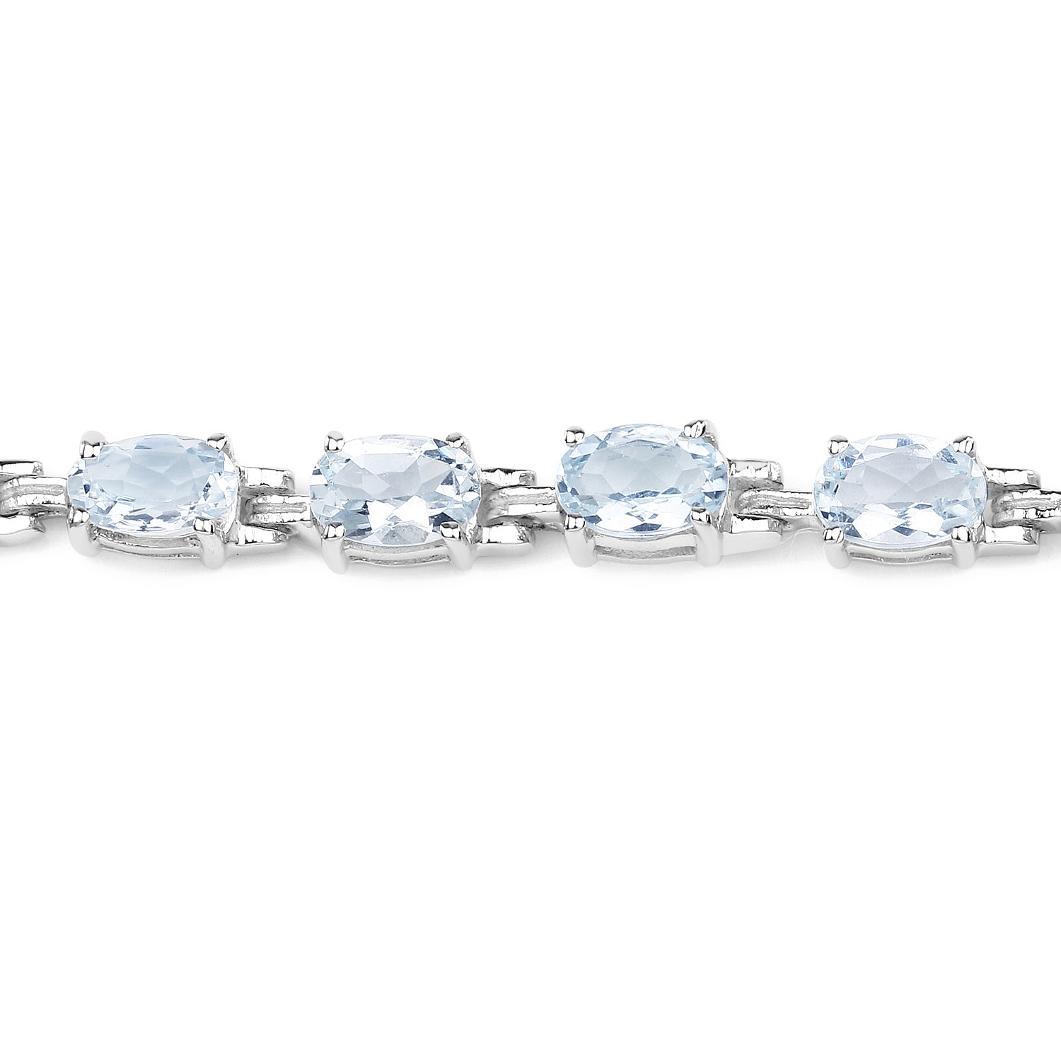 8.80 Carat Genuine Aquamarine .925 Sterling Silver Bracelet Bids.com