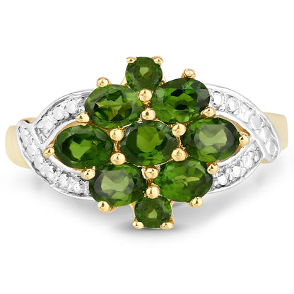 1.26 Carat Genuine Chrome Diopside .925 Sterling Silver Ring Bids.com