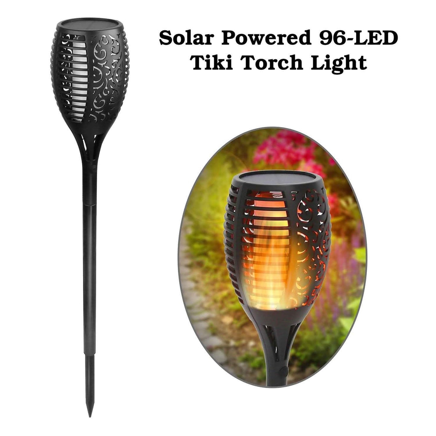 96 LEDs Solar Flame Torch Light DailySale