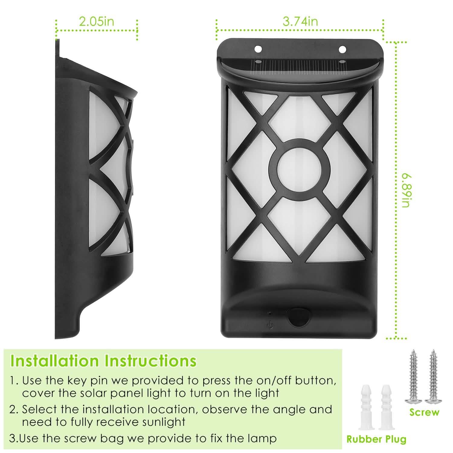 96 LEDs Waterproof Flame Solar Lights Outdoor DailySale