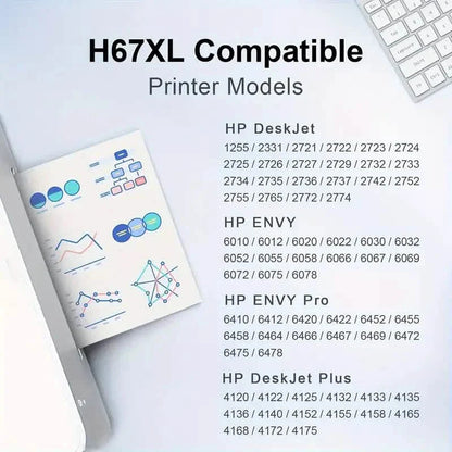 High-Yield Ink Cartridge 67XL for HP DeskJet and Envy Printers DailySale