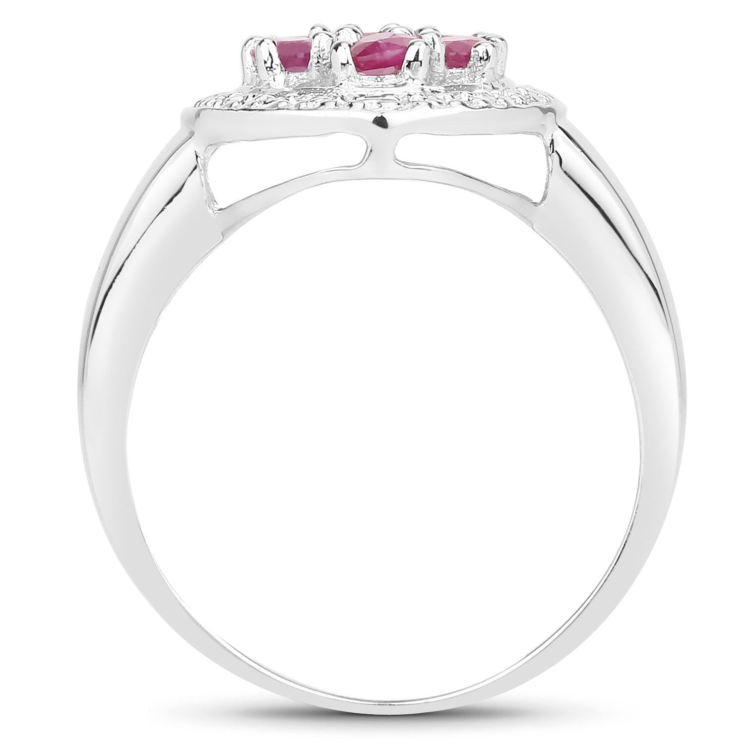 1.54 Carat Genuine Ruby .925 Sterling Silver Ring Bids.com