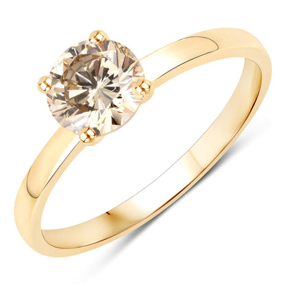 1.00 Carat Genuine TTLB Diamond 14K Yellow Gold Ring Bids.com