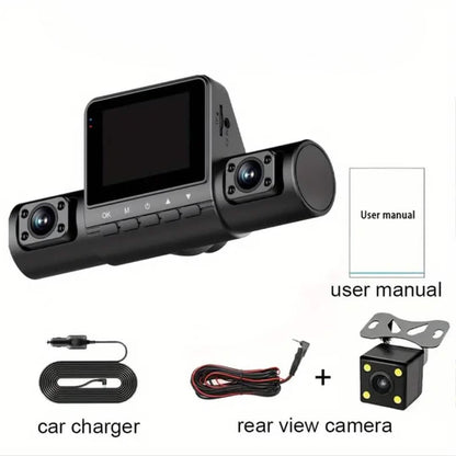 4-Channel Car DVR Dash Cam – 1080P Front, 720P Side & Rear, Night Vision DailySale