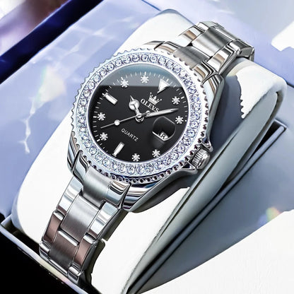 Women's Crystal Bezel 34mm Stainless Watch BandsCo Straps