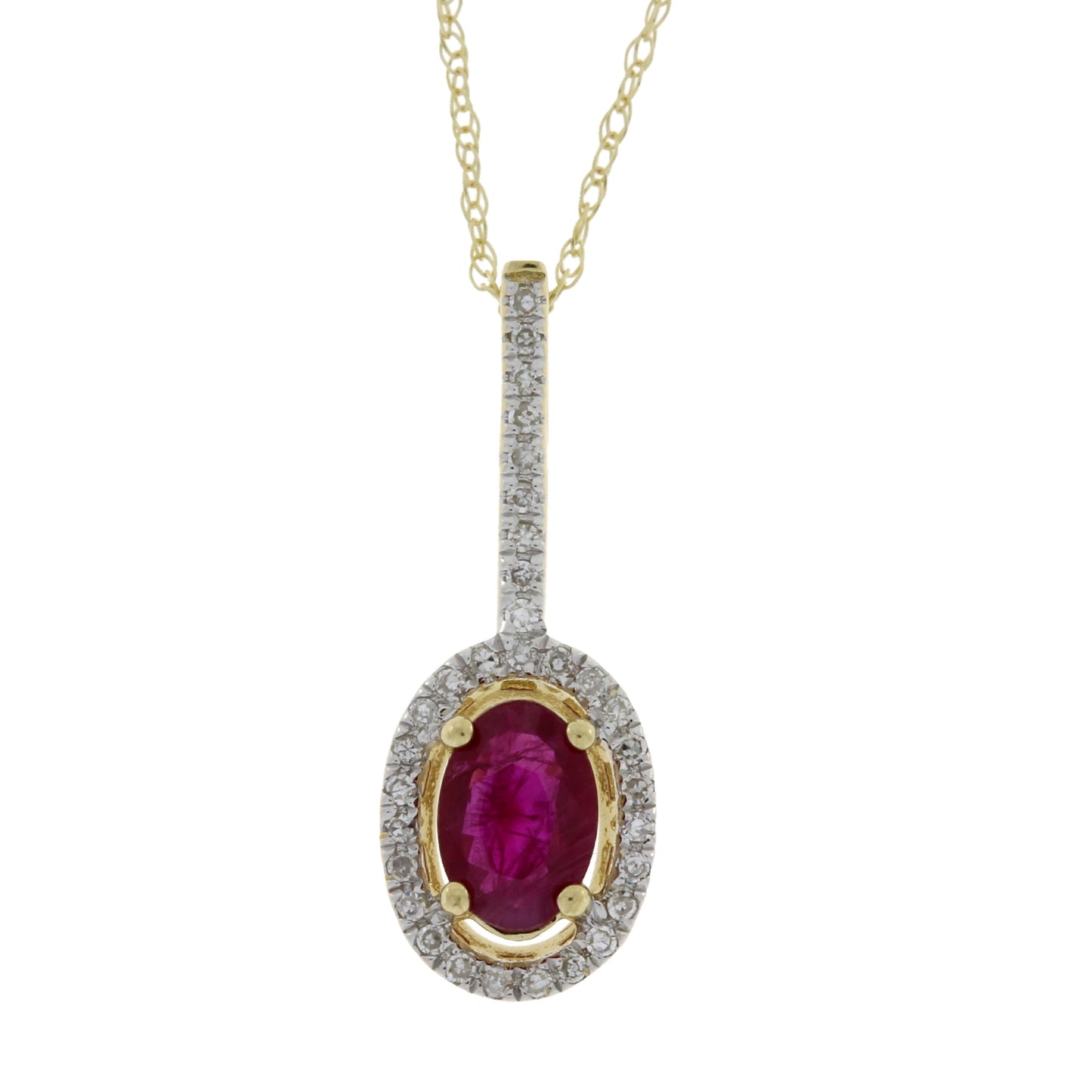 .43ct Ruby Diamond Fashion Pendants 14KT Yellow Gold Bids.com