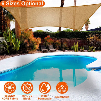 98% UV Block Awning Shelter Rectangle Shade Sails Top Canopy DailySale