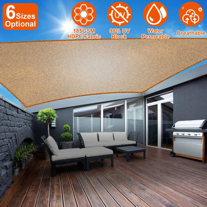 98% UV Block Awning Shelter Rectangle Shade Sails Top Canopy DailySale
