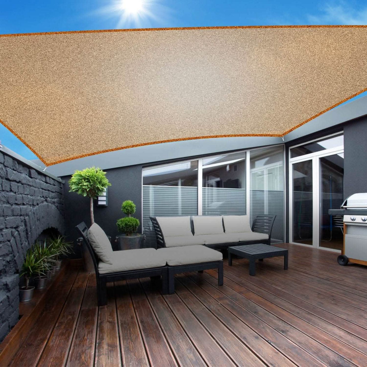 98% UV Block Awning Shelter Rectangle Shade Sails Top Canopy DailySale