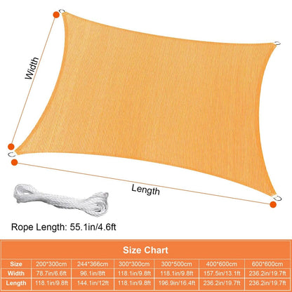 98% UV Block Awning Shelter Rectangle Shade Sails Top Canopy DailySale