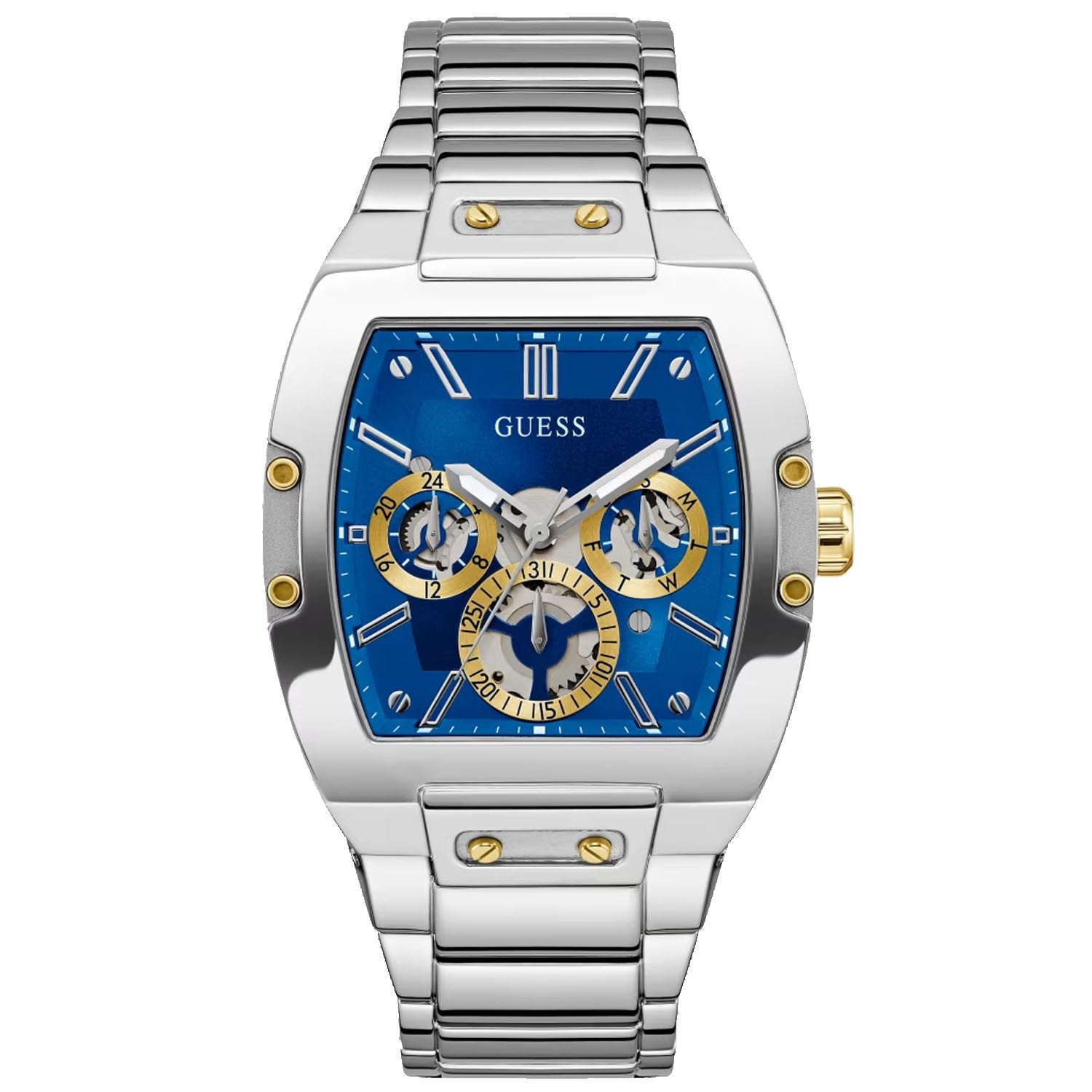 Guess Men's Silver Tone Multi-function Bids.com