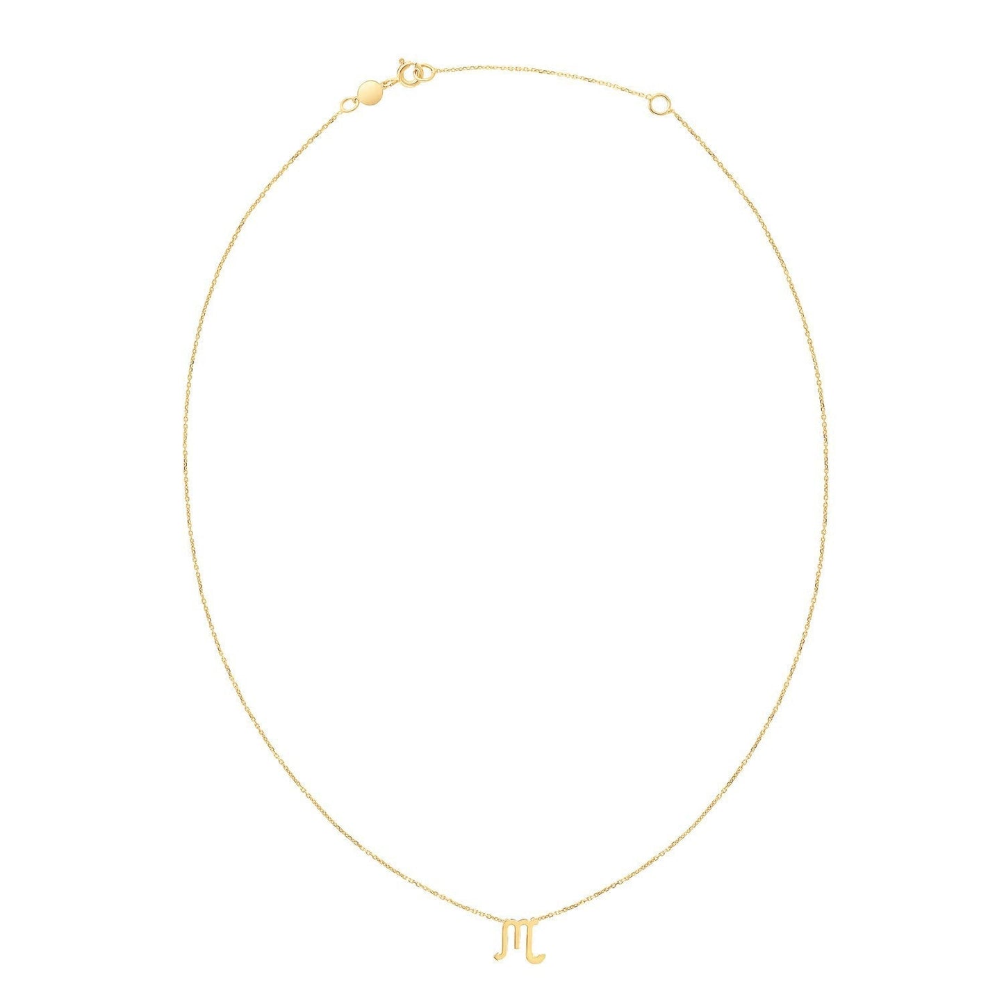 14K Yellow Gold Scorpio Necklace Bids.com