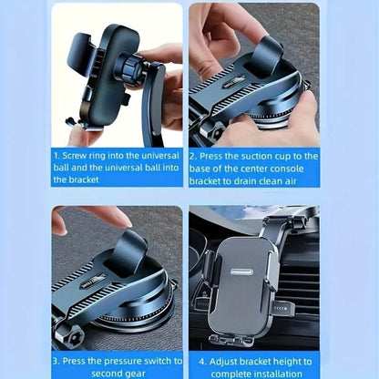 Adjustable Car Phone Holder – Suction Cup Dashboard Mount, Anti-Slip Grip, iPhone & Android DailySale