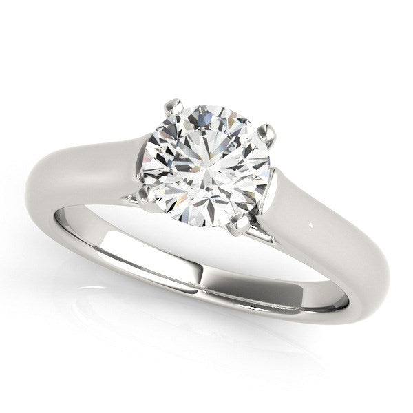 14k White Gold Cathedral Design Solitaire Diamond Engagement Ring (1 cttw) Bids.com