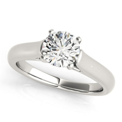 14k White Gold Cathedral Design Solitaire Diamond Engagement Ring (1 cttw) Bids.com