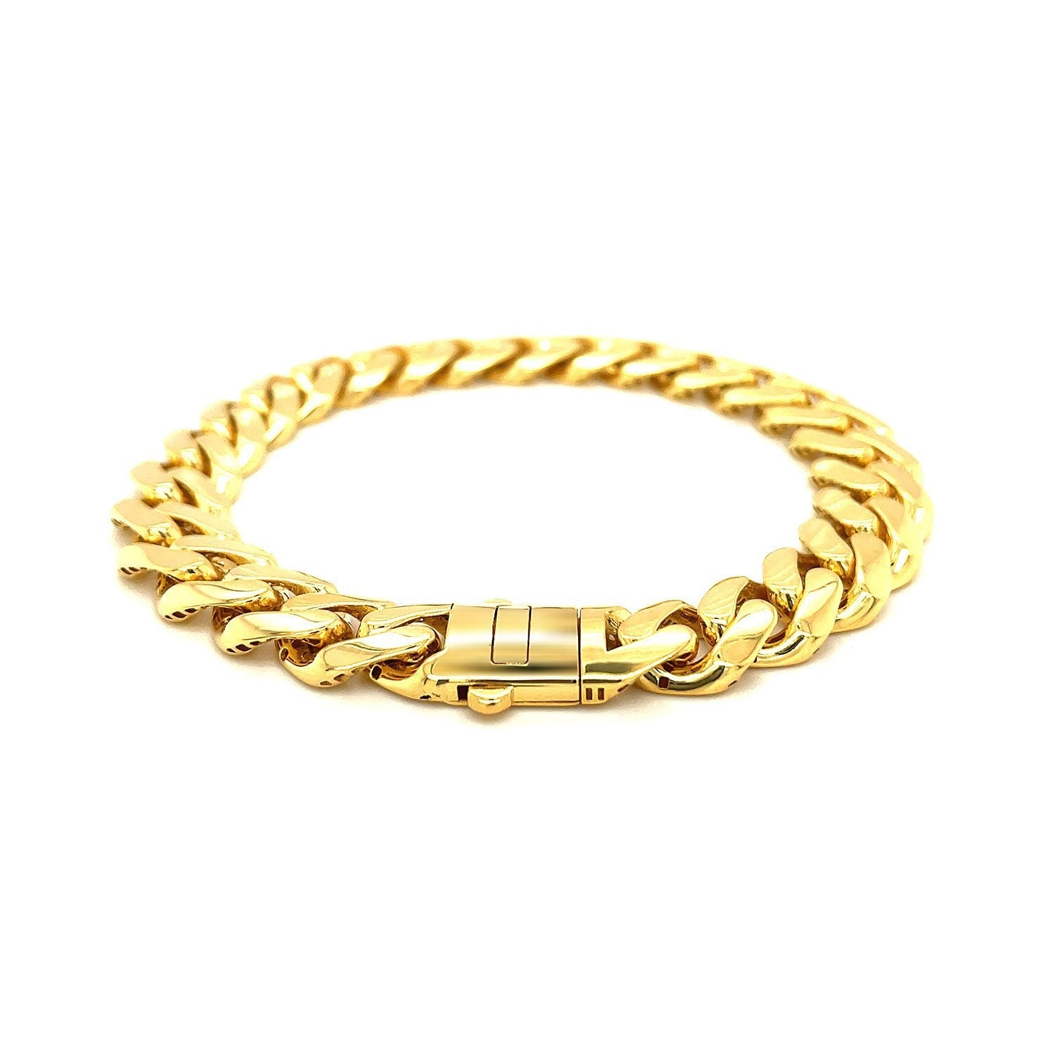 14k Yellow Gold Polished Curb Chain Bracelet Bids.com