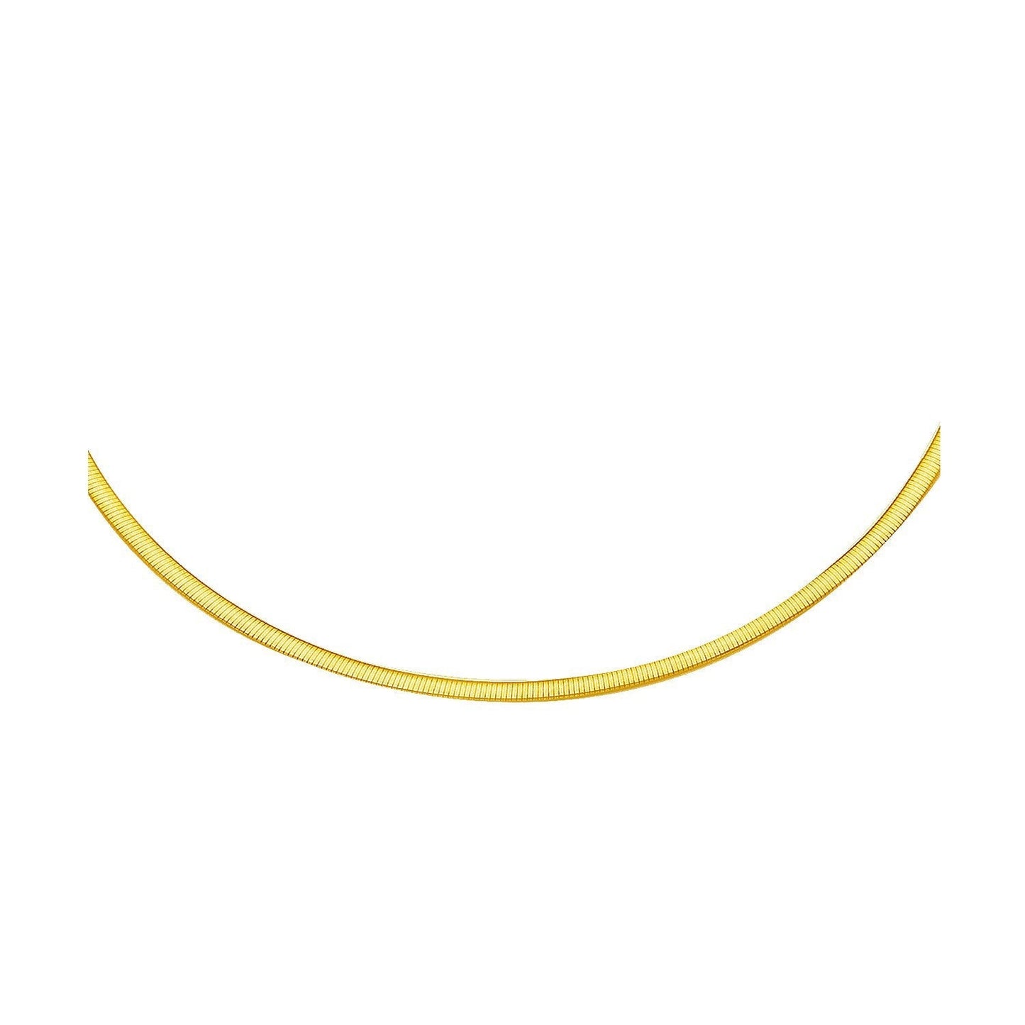 2.5mm 14k Two Tone Gold Reversible Omega Necklace Bids.com