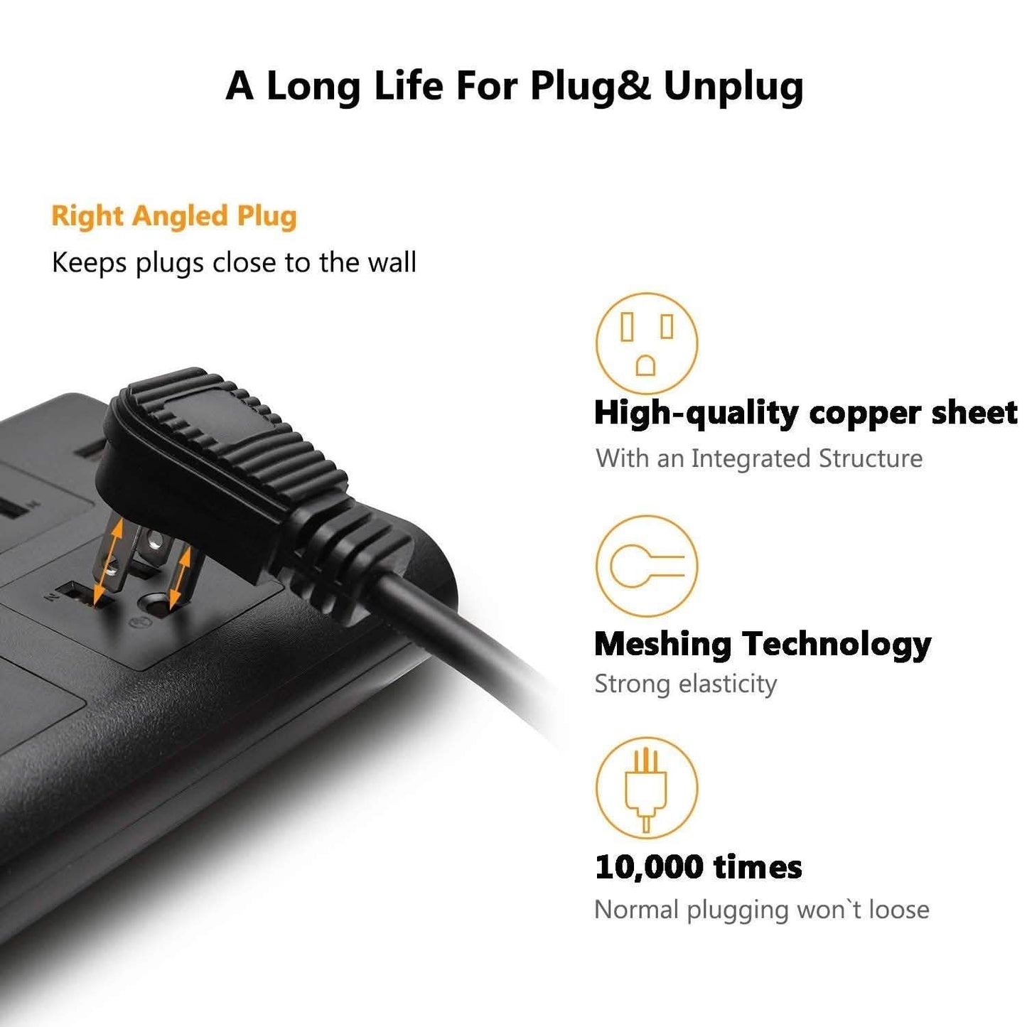 9.8ft USB Power Strip Surge Protector DailySale