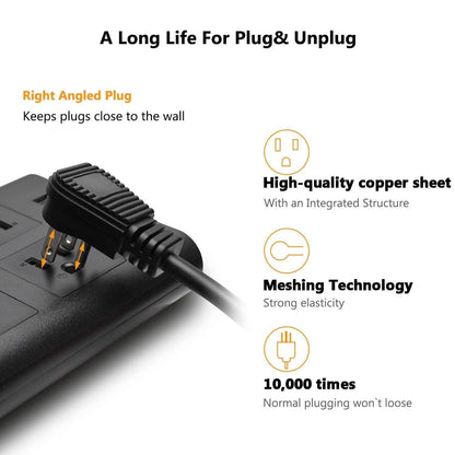 9.8ft USB Power Strip Surge Protector DailySale