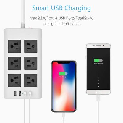 9.8ft USB Power Strip Surge Protector DailySale