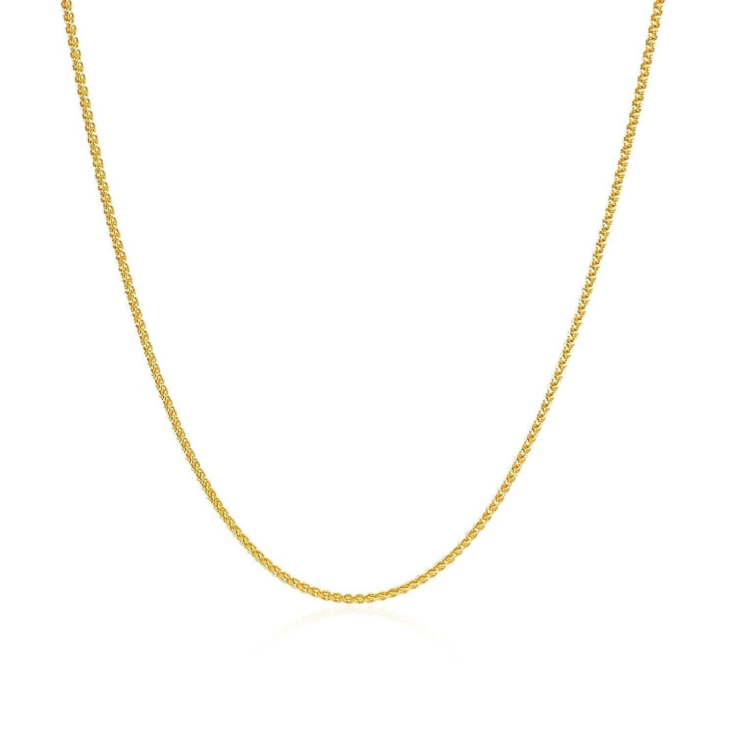 10k Yellow Gold Wheat Chain 1.0mm Bids.com