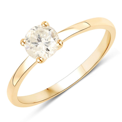 0.62 Carat Genuine LB Diamond 14K Yellow Gold Ring Bids.com