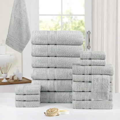 18-Piece: Bibb Home Zero Twist Egyptian Cotton Towel Set DailySale