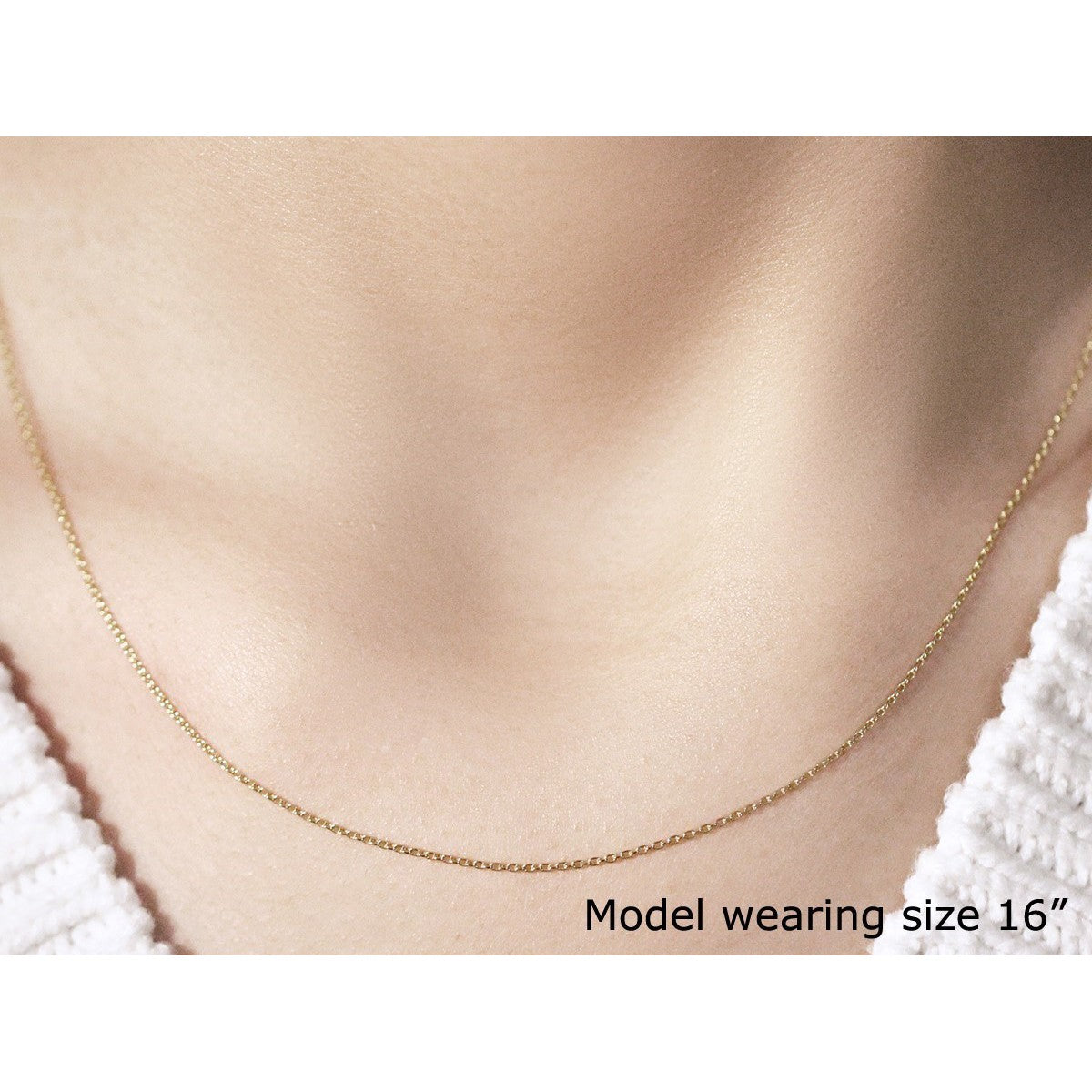 10k Yellow Gold Oval Cable Link Chain (0.97 mm) Bids.com