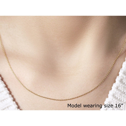 10k Yellow Gold Oval Cable Link Chain (0.97 mm) Bids.com