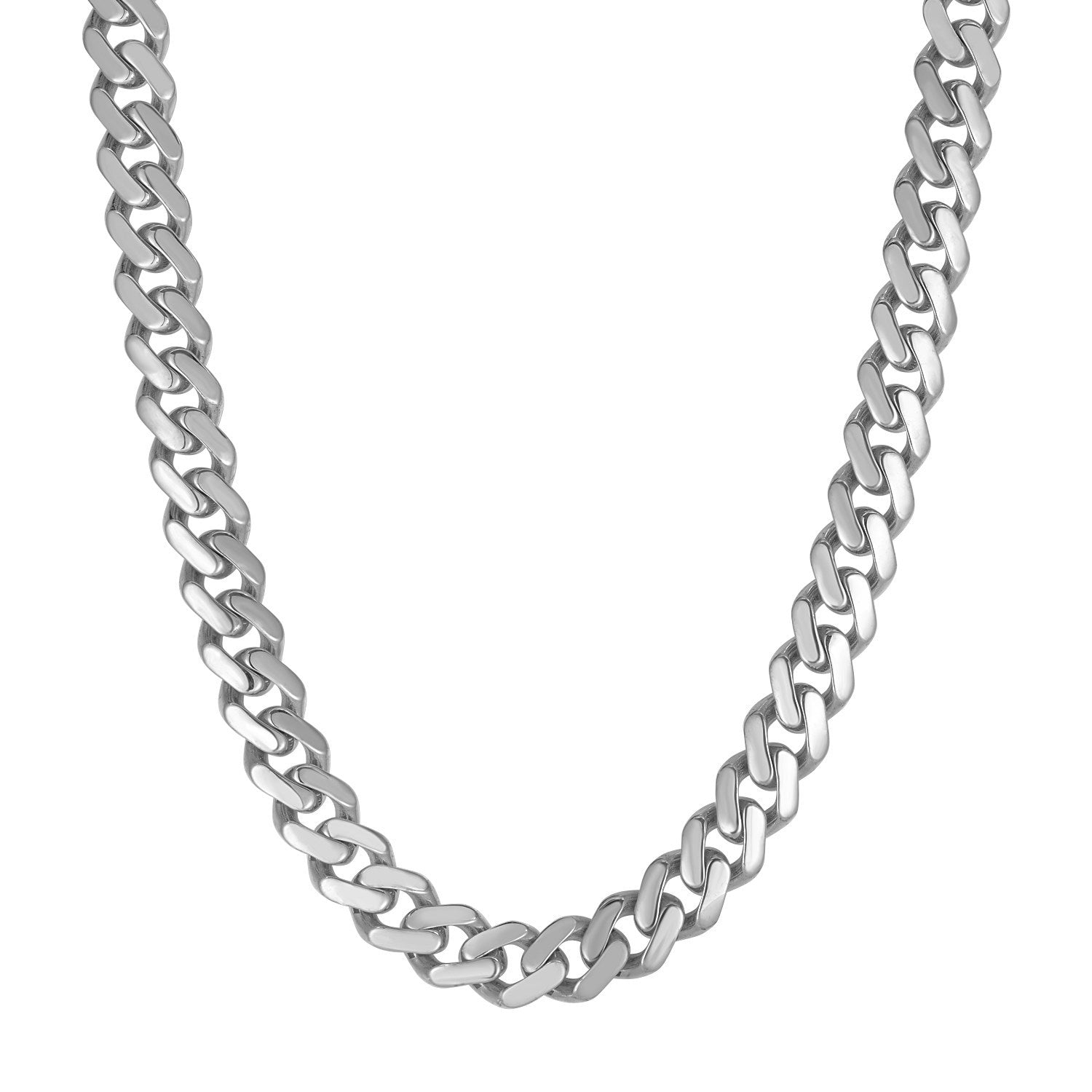 14k White Gold 22 inch Polished Curb Chain Necklace Bids.com