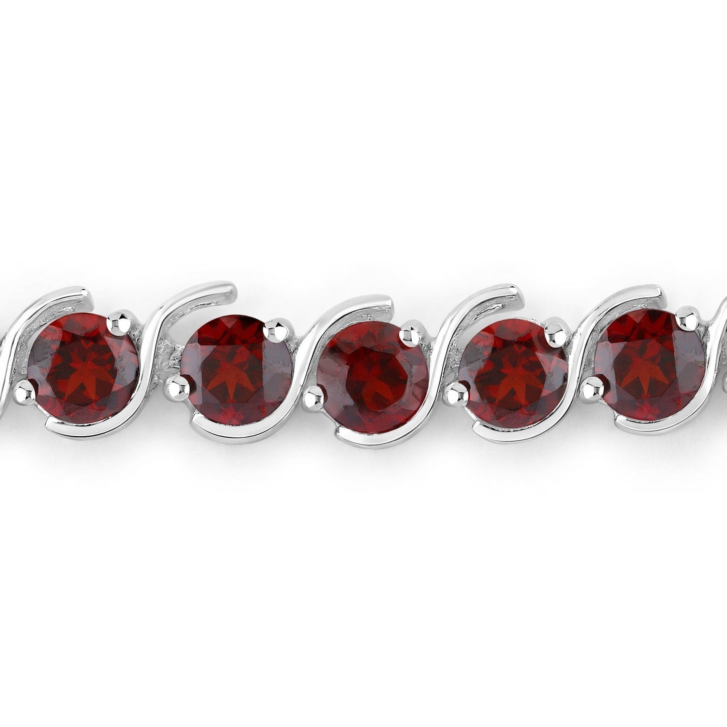 3.30 Carat Genuine Garnet .925 Sterling Silver Bracelet Bids.com