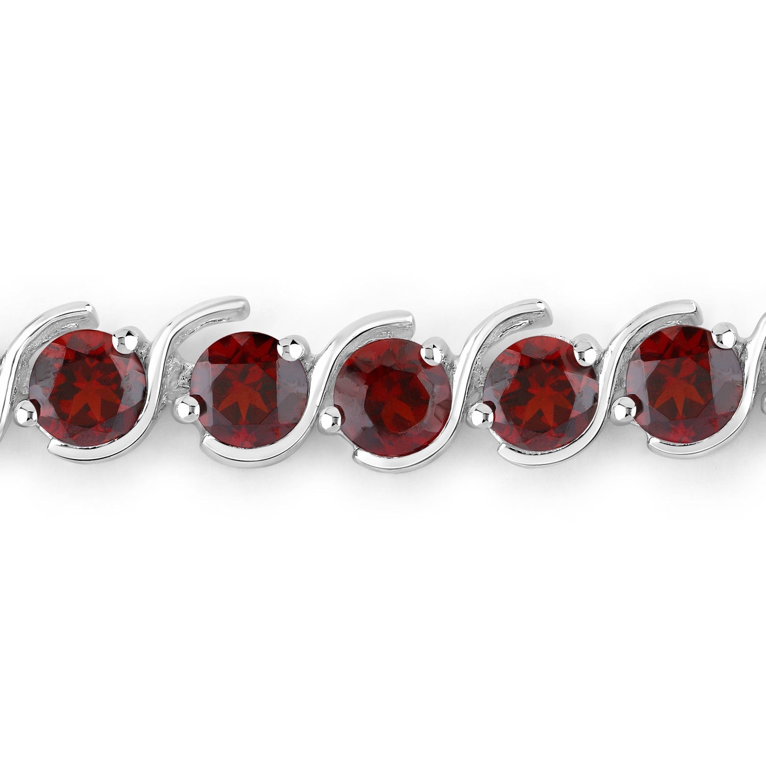 3.30 Carat Genuine Garnet .925 Sterling Silver Bracelet Bids.com