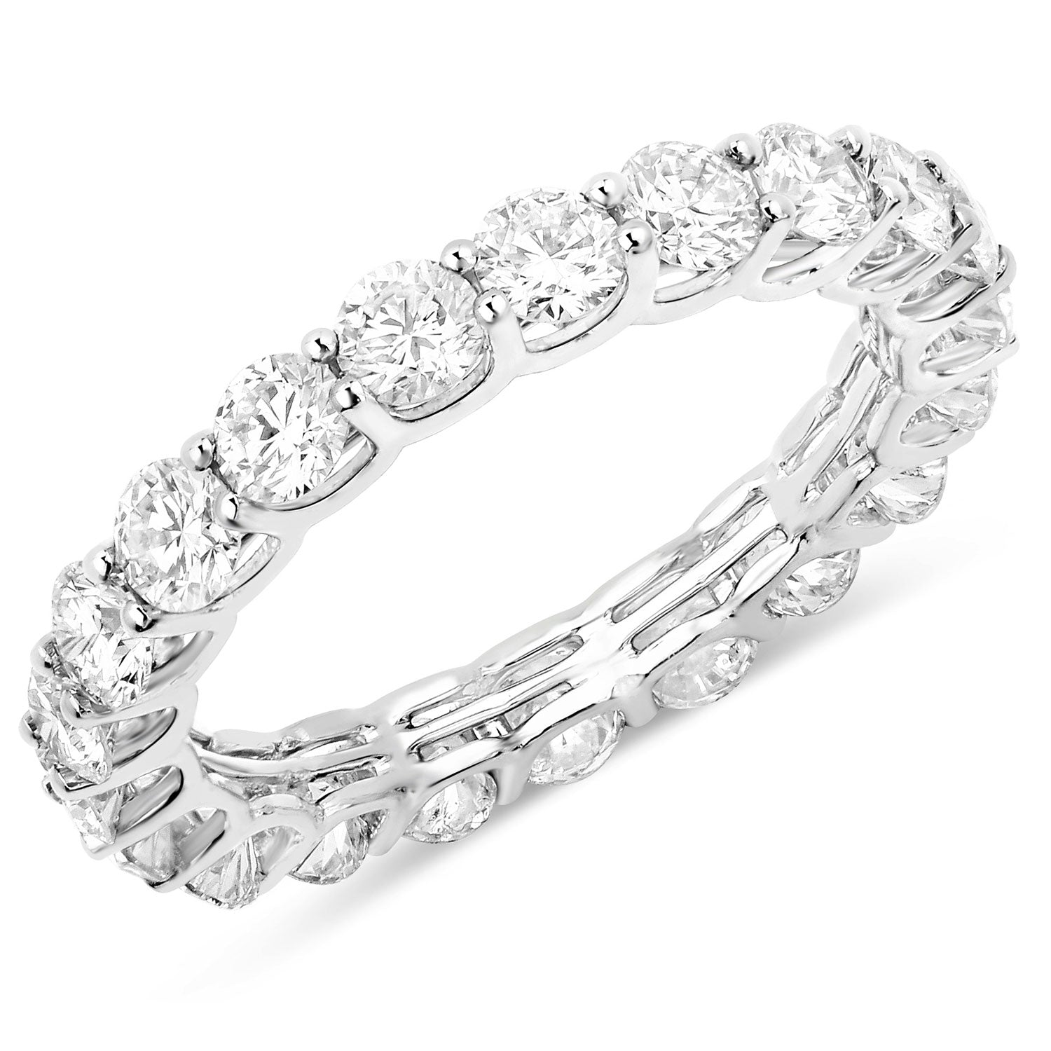 2.52 Carat Genuine Lab Grown Diamond 14K White Gold Ring Bids.com