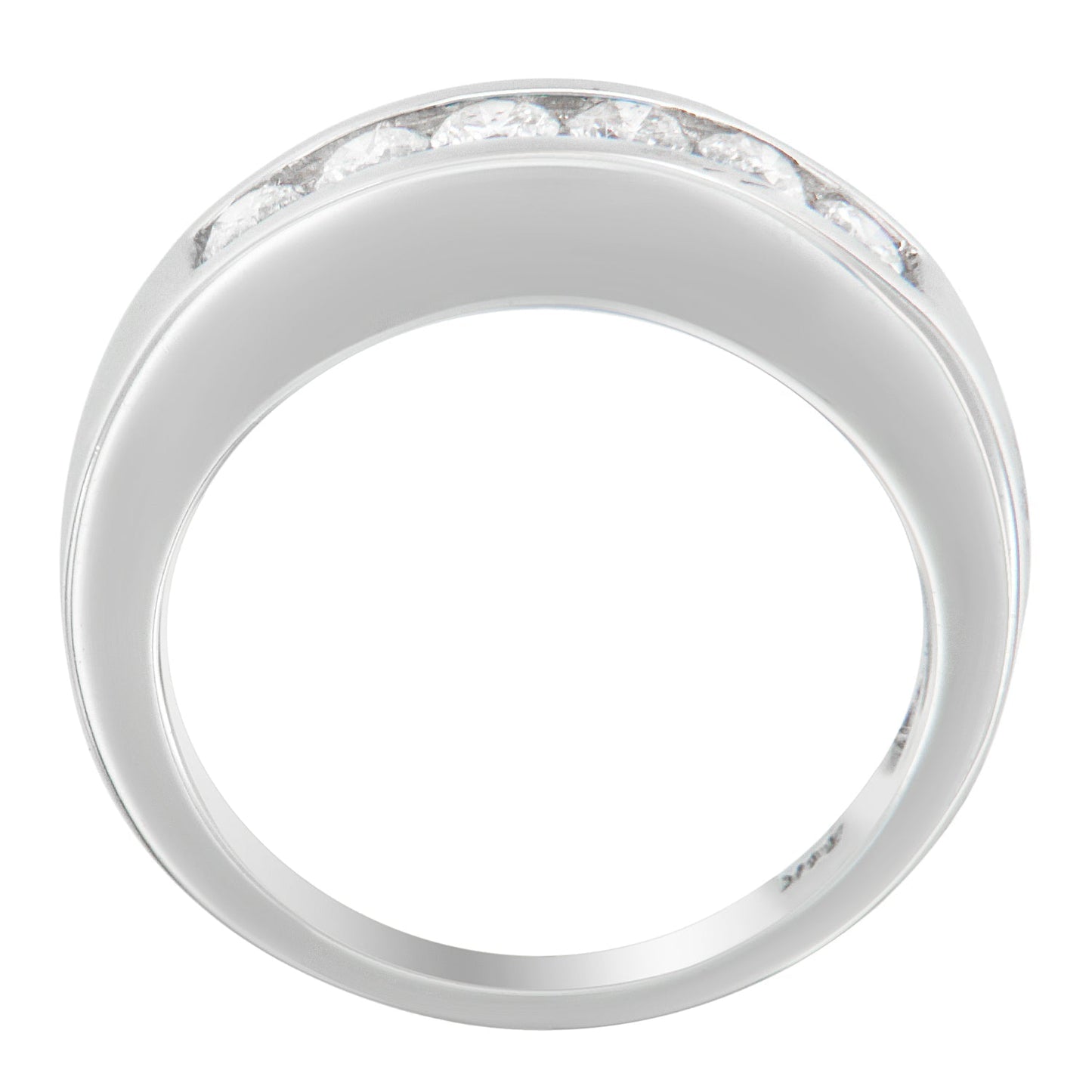 14K White Gold 3/4ct. TDW Diamond Channel Band Ring (H-I, I1-I2) Bids.com