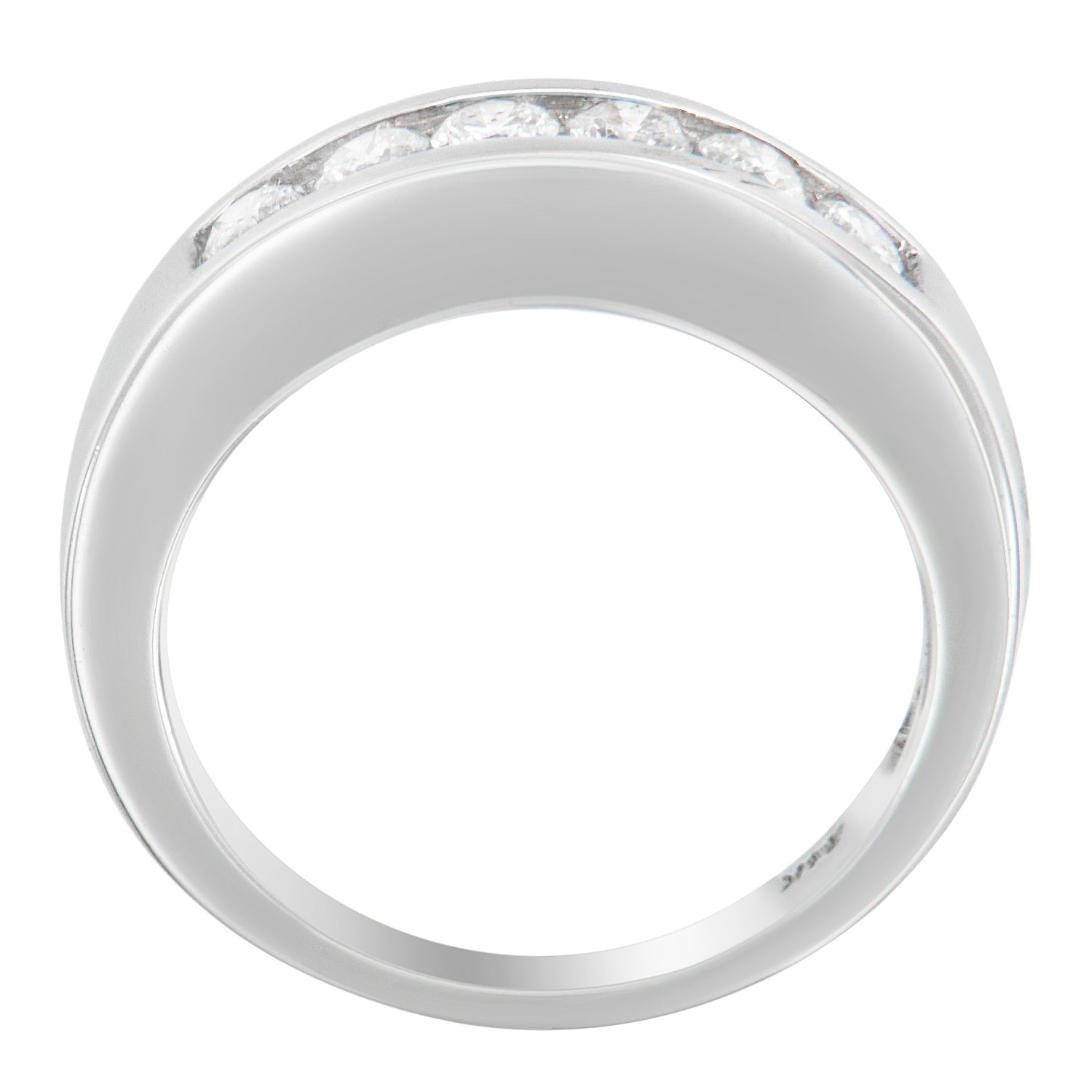 14K White Gold 3/4ct. TDW Diamond Channel Band Ring (H-I, I1-I2) Bids.com