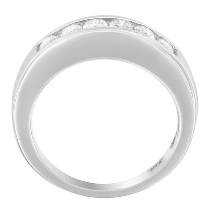 14K White Gold 3/4ct. TDW Diamond Channel Band Ring (H-I, I1-I2) Bids.com