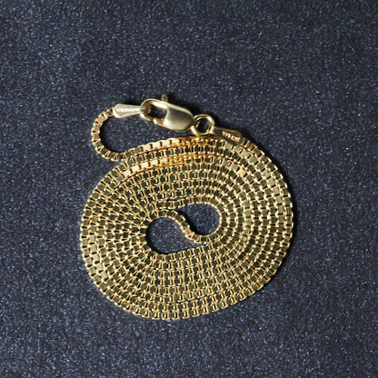 14k Yellow Gold Classic Box Chain 1.1mm Bids.com