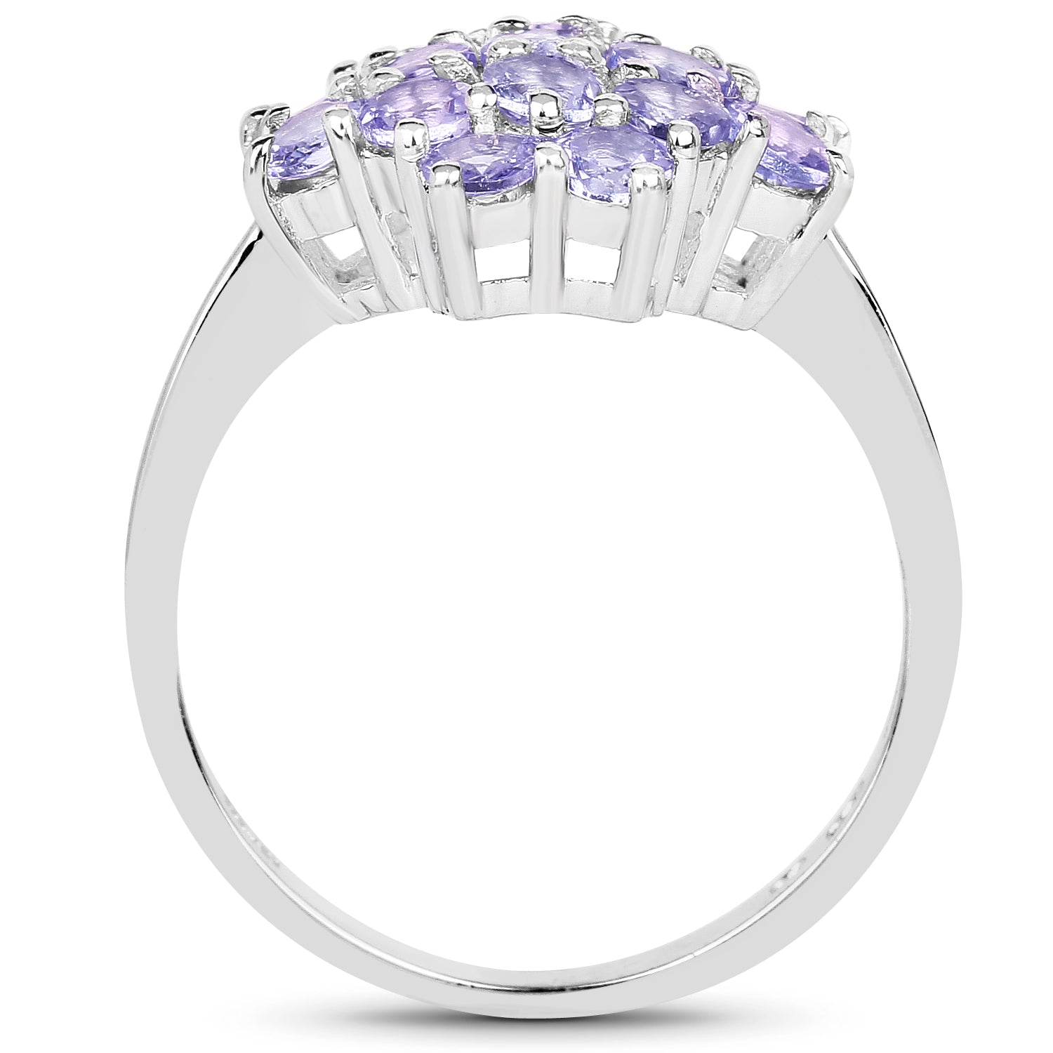 1.70 Carat Genuine Tanzanite .925 Sterling Silver Ring Bids.com