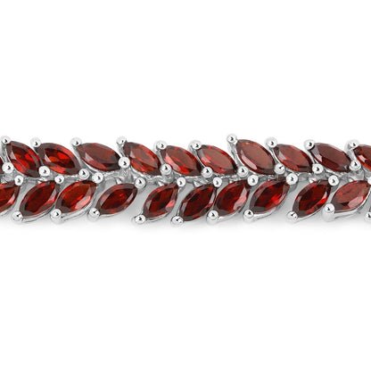18.40 Carat Genuine Garnet .925 Sterling Silver Bracelet Bids.com