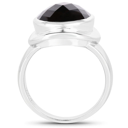 7.90 Carat Genuine Smoky Quartz .925 Sterling Silver Ring Bids.com