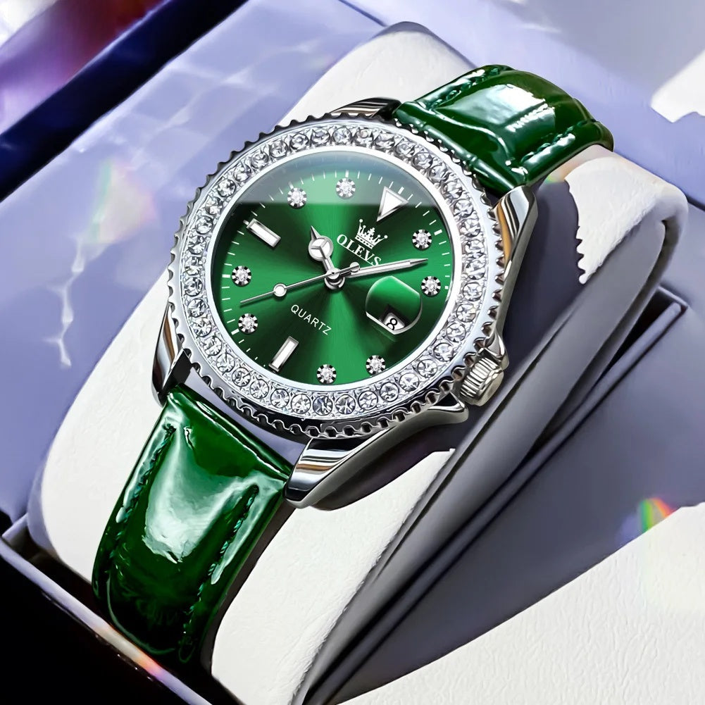 Women's Crystal Bezel 34mm Stainless Watch BandsCo Straps