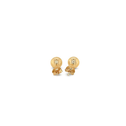 14k Yellow Gold Round Stud Earrings (6.0 mm) Bids.com