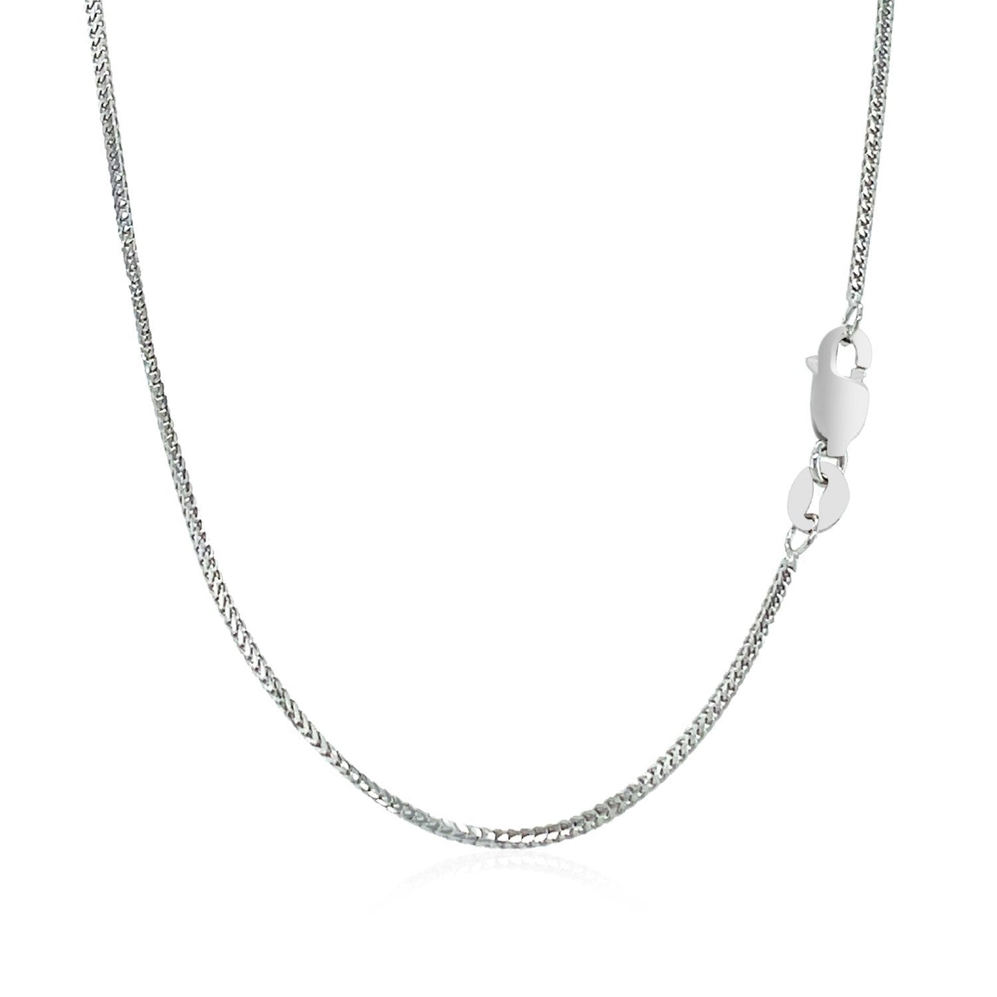 14k White Gold Franco Chain 0.9mm Bids.com