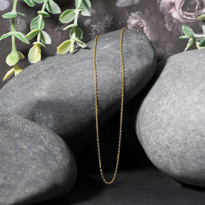 14k Yellow Gold Diamond Cut Cable Link Chain 0.8mm Bids.com