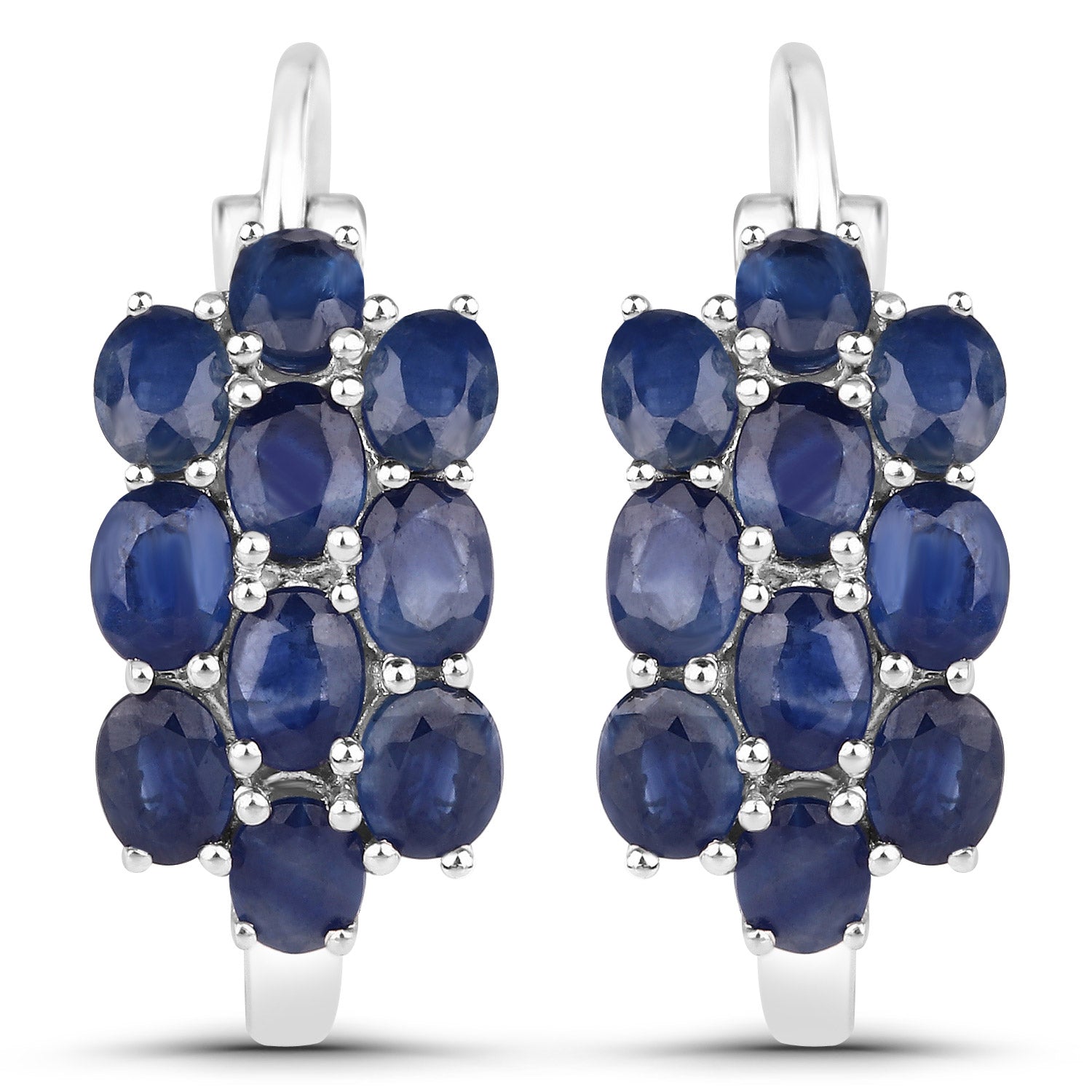 10.40 Carat Genuine Blue Sapphire .925 Sterling Silver 3 Piece Jewelry Set (Ring, Earrings, and Pendant w/ Chain) Bids.com