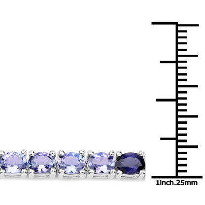 12.04 Carat Genuine Multi Stone .925 Sterling Silver Bracelet Bids.com