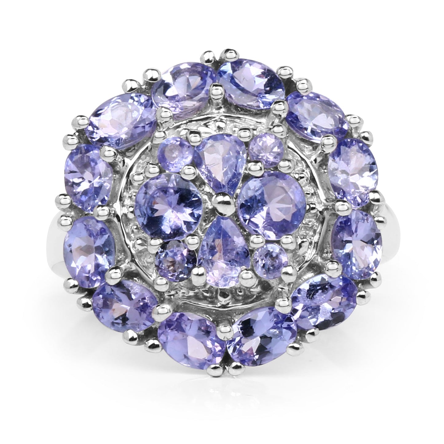 2.92 Carat Genuine Tanzanite .925 Sterling Silver Ring Bids.com